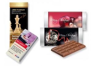 Werbeschokolade mit Aufdruck als Werbemittel