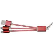USB-Aufladekabel Choose aus Aluminium - Rot