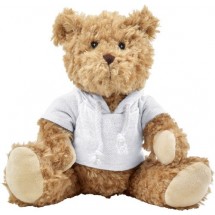 Plüsch-Teddybär Olaf mit aufgestickten Augen - Weiß