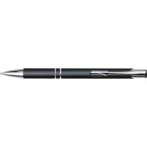 Kugelschreiber Albatros aus Metall mit Softtouch Oberfläche - Schwarz
