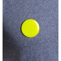 Ansteck-Button Light aus PVC mit Sicherheitsnadel (Ø 6cm) - Gelb
