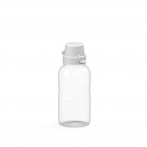 Trinkflasche Carve "School" klar-transparent 0,5 l, transparent/weiß