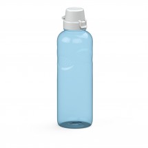 Trinkflasche Carve "School" Colour 1,0 l, transparent-blau/weiß