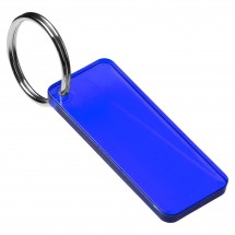 Schlüsselanhänger Rechteck, trend-blau