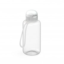 Trinkflasche "Sports" klar-transparent inkl. Strap 0,7 l, transparent/weiß