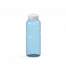 Trinkflasche Carve "Refresh" Colour 0,7 l, transparent-blau/weiß