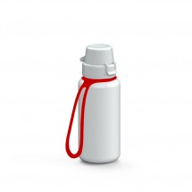 Trinkflasche "School" Colour inkl. Strap 0,4 l, weiß/weiß