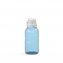 Trinkflasche Carve "School" Colour 0,5 l, transparent-blau/weiß