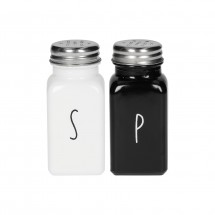 Salz-und Pfefferstreuer-Set "Dispense", schwarz/weiß