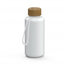 Trinkflasche "Natural" Colour inkl. Strap, 1,0l, weiß/transparent