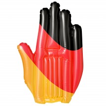 Aufblasbare Winkehand Deutschland, schwarz/rot/gelb