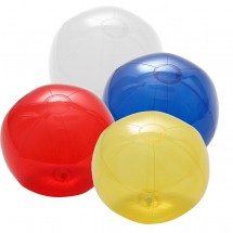 Wasserball "Midi" transparent, transparent-rot