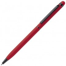 Kugelschreiber Stylus Metall gummiert - Rot