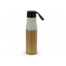 Isolierflasche Bambus mit Trageschlaufe 500ml
