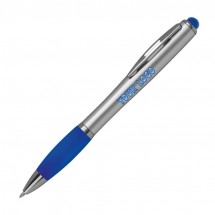 Kugelschreiber mit farbigem LED Licht - blau