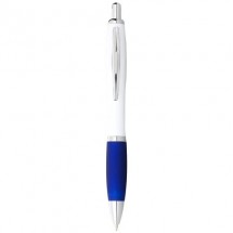 Nash Kugelschreiber weißem Schaft mit farbigem Griff - royalblau