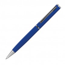 Drehbarer Kugelschreiber aus Aluminium - blau