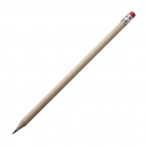 Bleistift mit Radiergummi - braun