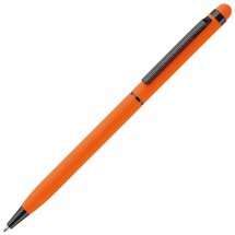 Kugelschreiber Stylus Metall gummiert - Orange