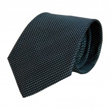 Krawatte, Reine Seide, jacquardgewebt - dunkelblau
