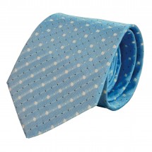 Krawatte, Reine Seide, jacquardgewebt - hellblau