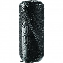 Rugged wasserdichter Bluetooth® Lautsprecher mit Stoffbezug - schwarz