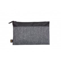 Reißverschluss-Tasche ELEGANCE - schwarz-grau meliert