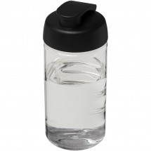 H2O Bop® 500 ml Sportflasche mit Klappdeckel - transparent/schwarz