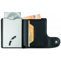 Blackmaxx® Mini Geldbörse IWalletDeLuxe - schwarz