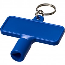 Maximilian rechteckiger Universalschlüssel mit Schlüsselanhänger  - blau