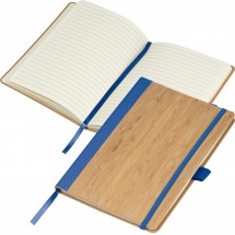 Notizbuch aus Bambus, blau