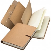 Notizbuch mit braunem Gummiband, 240 Seiten - braun