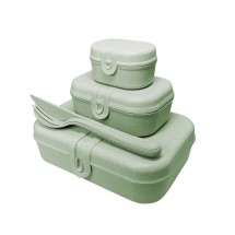 Lunchbox-Set + Besteck-Set PASCAL READY - organic green