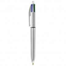 BIC® 4 Colours Shine Kugelschreiber,weiß/silbermetallic