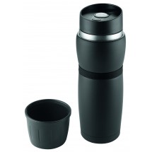 Metmaxx® Thermosflasche CremaTravel schwarz - schwarz