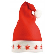 Weihnachtsmütze mit Blinklicht, Rot 