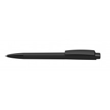 Druckkugelschreiber Zeno softtouch/high gloss - softtouch schwarz/schwarz