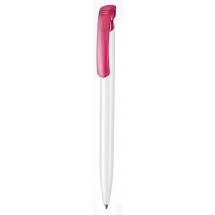 Kugelschreiber CLEAR SOLID TRANSPARENT - magenta-pink transparent