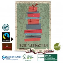 Wand-Adventskalender aus Graspapier mit Fairtrade-Kakao Organic, Klimaneutral, FSC®,Sarotti