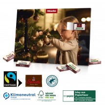 Tisch-Adventskalender mit Fairtrade-Kakao Organic, Klimaneutral, FSC®,Sarotti