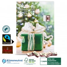 Wand-Adventskalender mit Fairtrade-Kakao Organic, Klimaneutral, FSC®