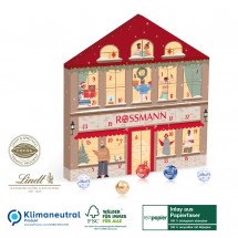 Adventskalender Lindt „Weihnachtshaus“ Organic, Klimaneutral, FSC®