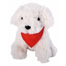 Plüsch-Hund BENNI - rot/weiß