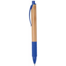 Kugelschreiber BAMBOO RUBBER - blau/braun