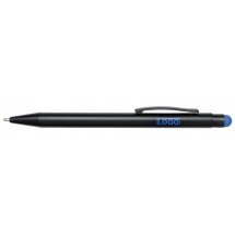 Alu-Kugelschreiber BLACK BEAUTY - blau/schwarz