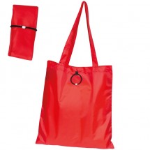 Faltbare Einkaufstasche aus Polyester - rot