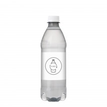 Quellwasser 500 ml mit Drehverschluß - Transparent/Weiß