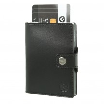 Valenta Card Case Wallet Aluminium - black