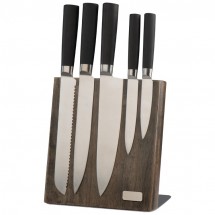 Messerblock mit 5 verschiedenen Messern - schwarz