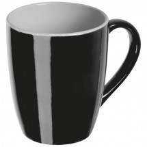 Tasse außen farbig, innen weiß - schwarz